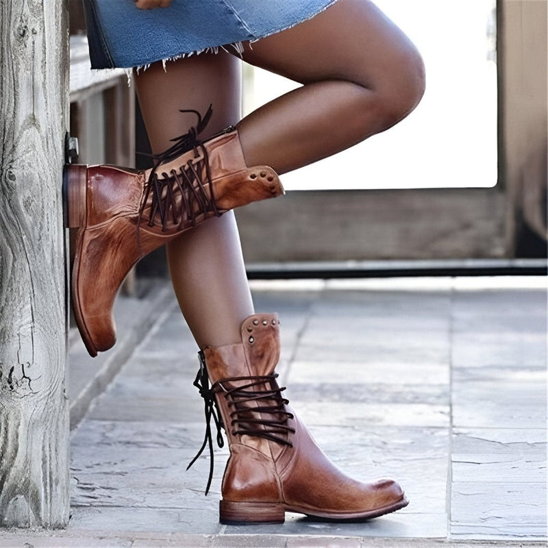 Lily Melbourne Isabelle - Stylish lace-up leather boots for every occasion