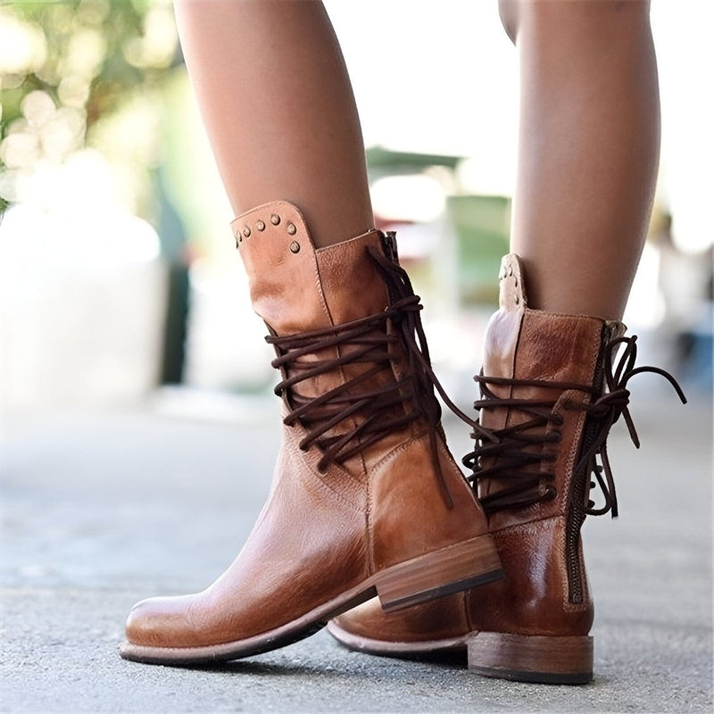 Lily Melbourne Isabelle - Stylish lace-up leather boots for every occasion