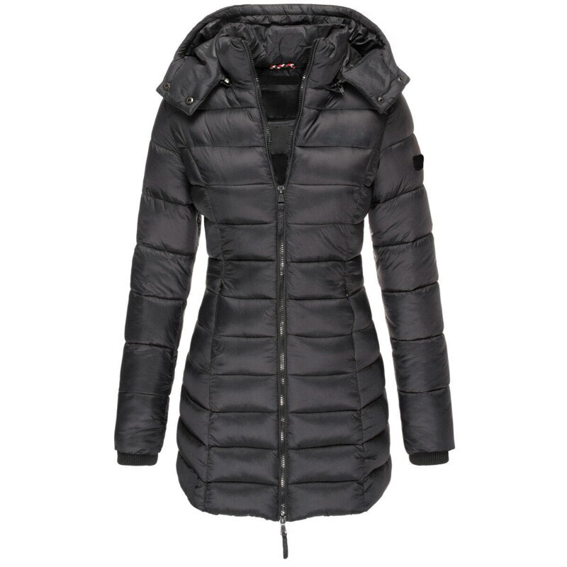 Lily Melbourne Jackets Ava Women's Puffer Winter Jacket – Insulated Coat with Detachable Hood