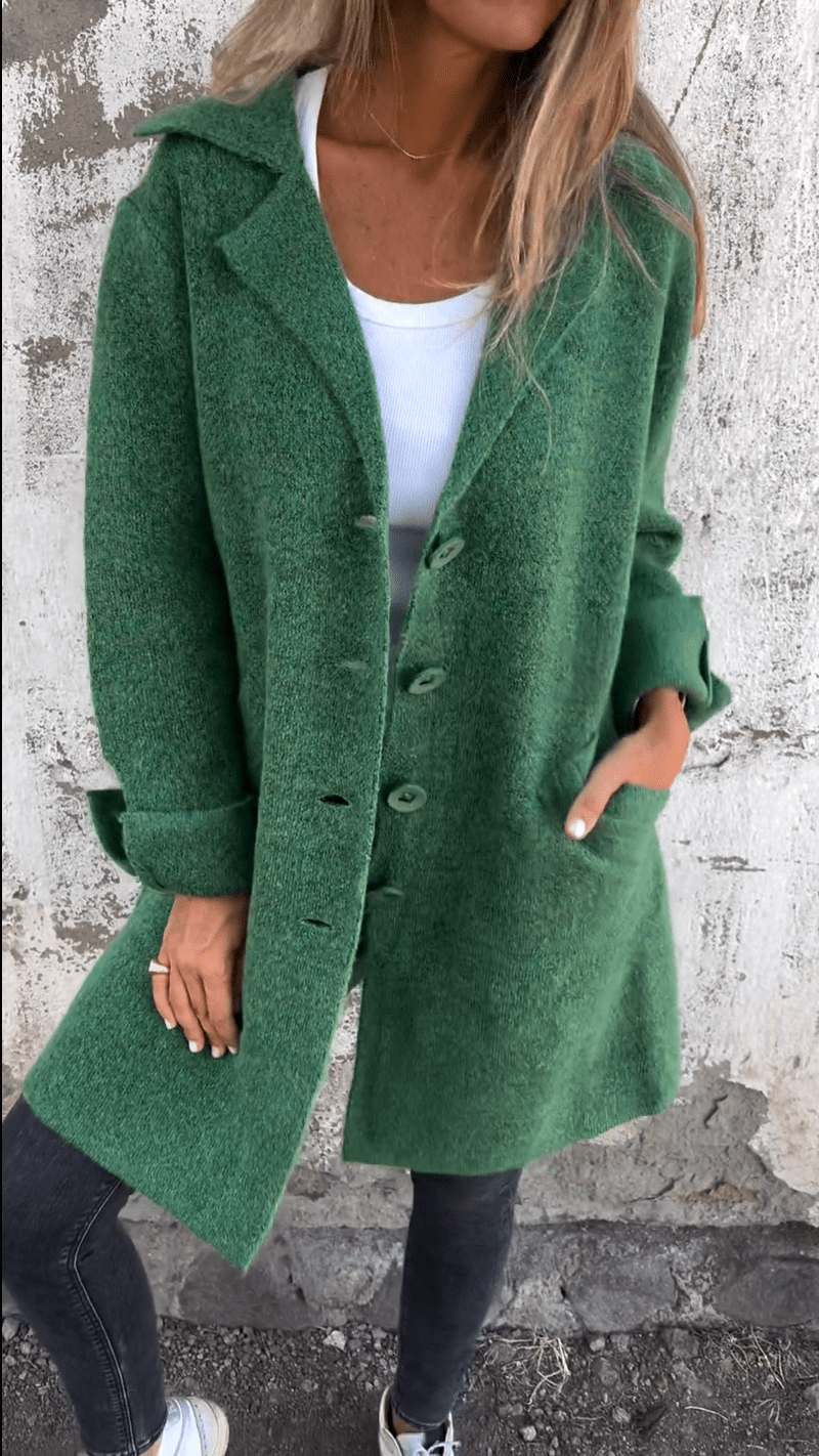 Lily Melbourne Jill - Casual long coat with lapels for stylish layering