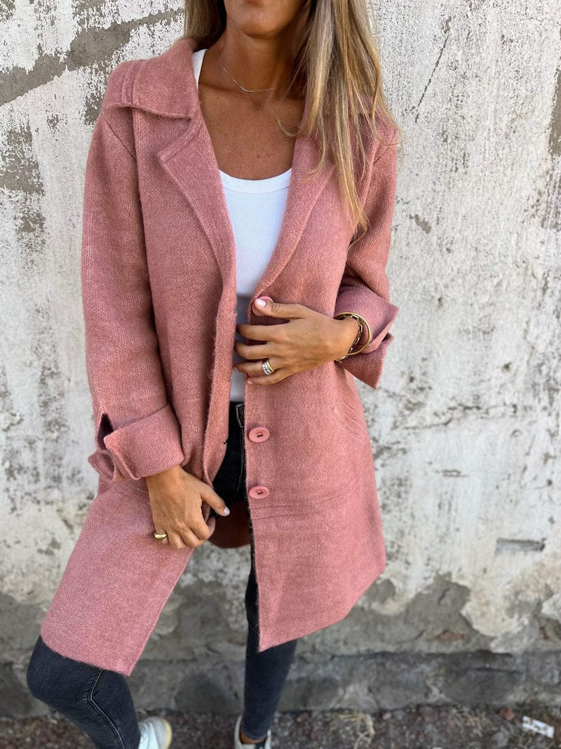 Lily Melbourne Jill - Casual long coat with lapels for stylish layering