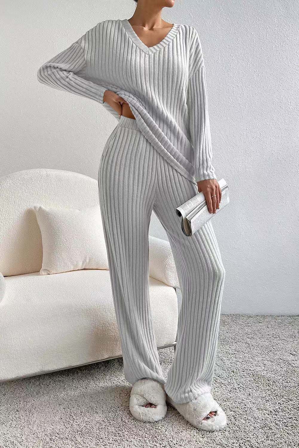 Lily Melbourne Kalani Ribbed Knit Lounge Set - Cozy, Stylish & Versatile
