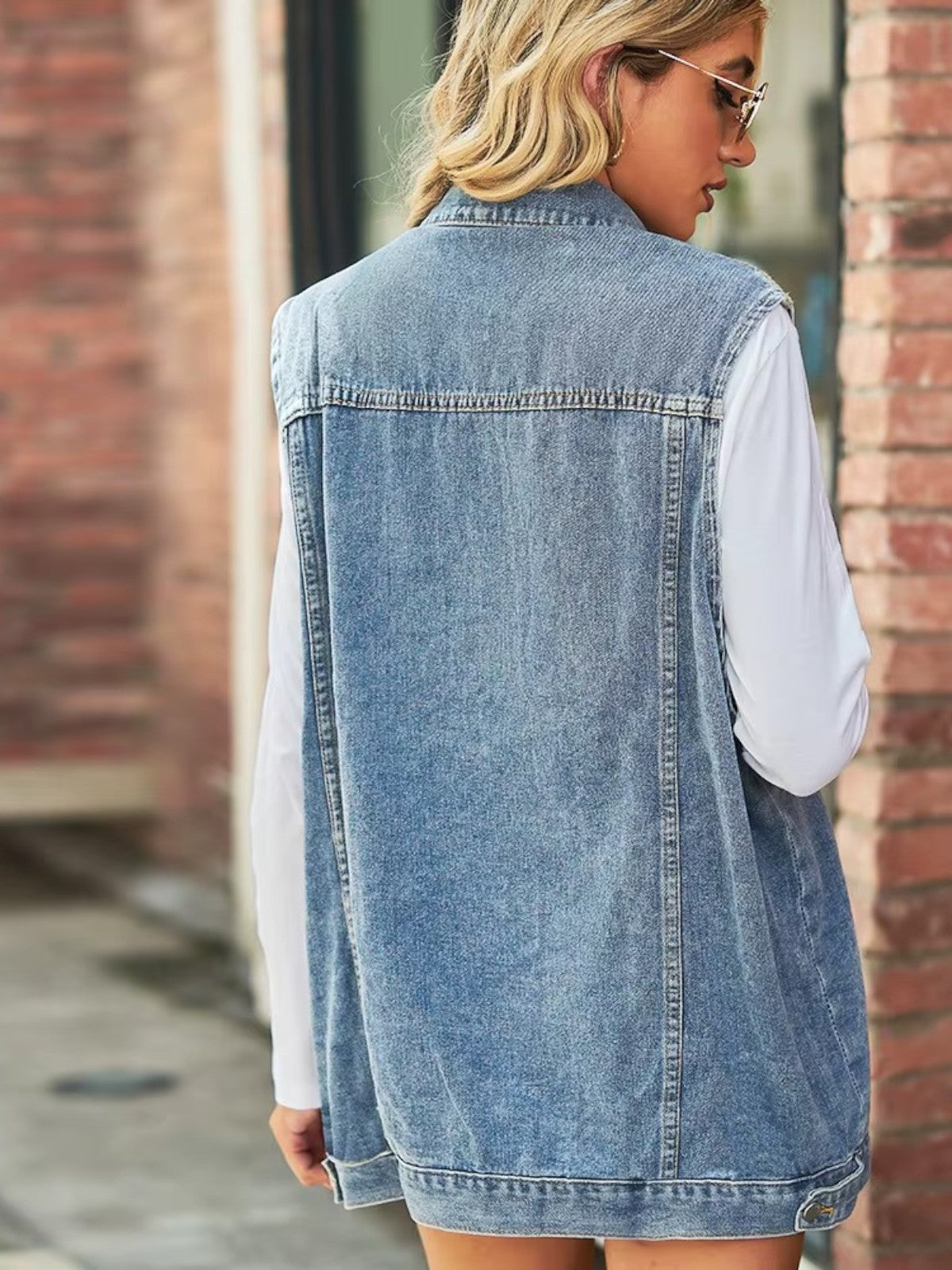 Lily Melbourne Lillian Retro Denim Vest Jacket - Stylish Autumn Essential