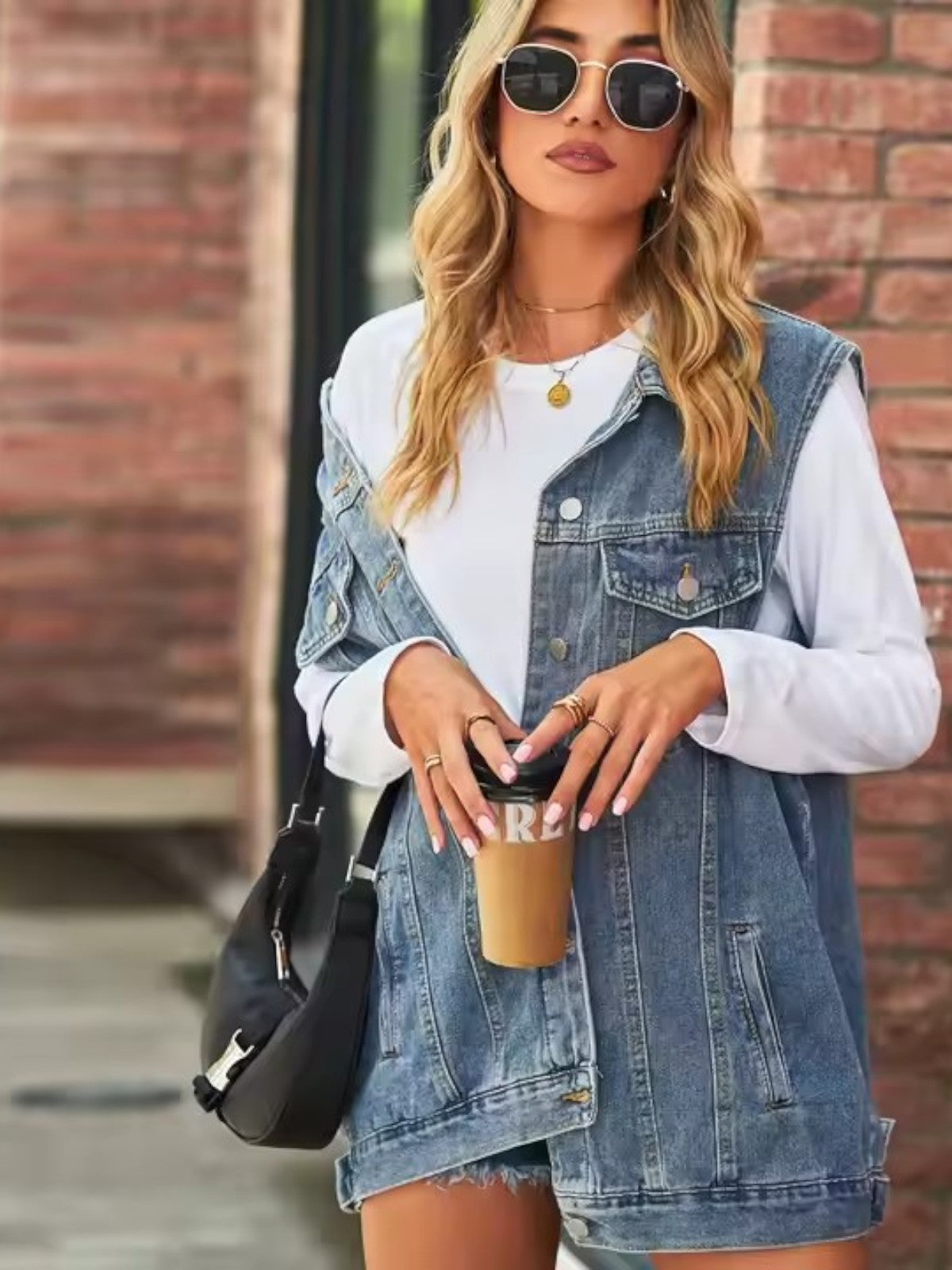 Lily Melbourne Lillian Retro Denim Vest Jacket - Stylish Autumn Essential