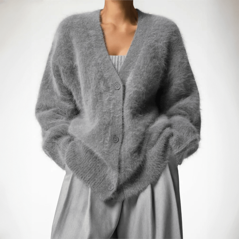Lily Melbourne Lily - Luxurious cashmere couture cardigan with fur lining