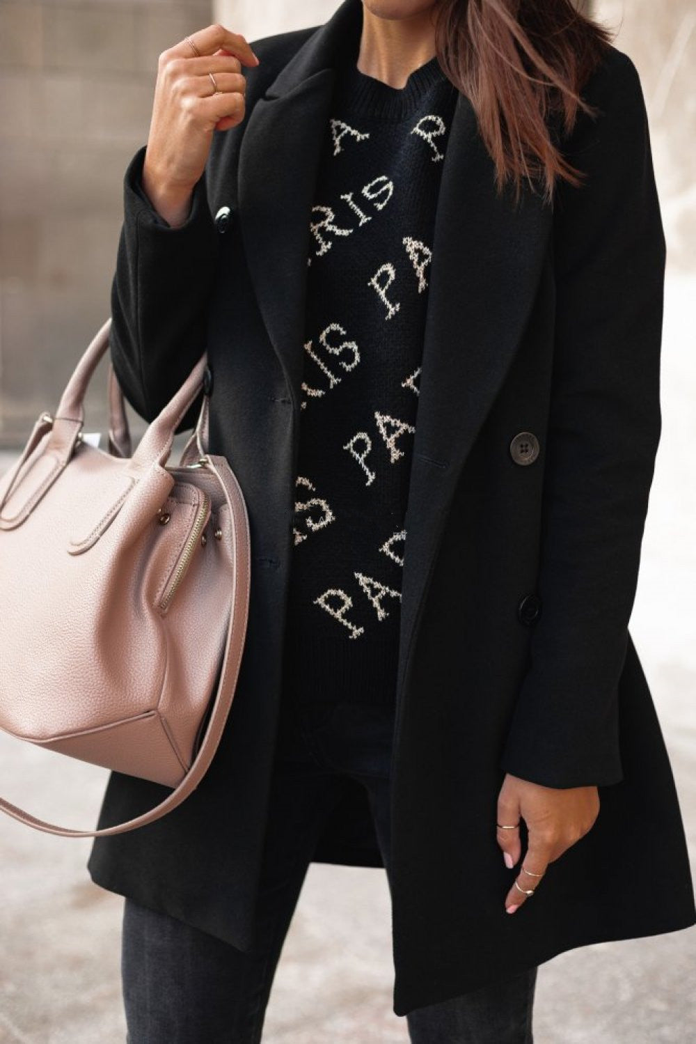 Lily Melbourne Livia Classic Double-Breasted Wool Coat - Timeless Elegance