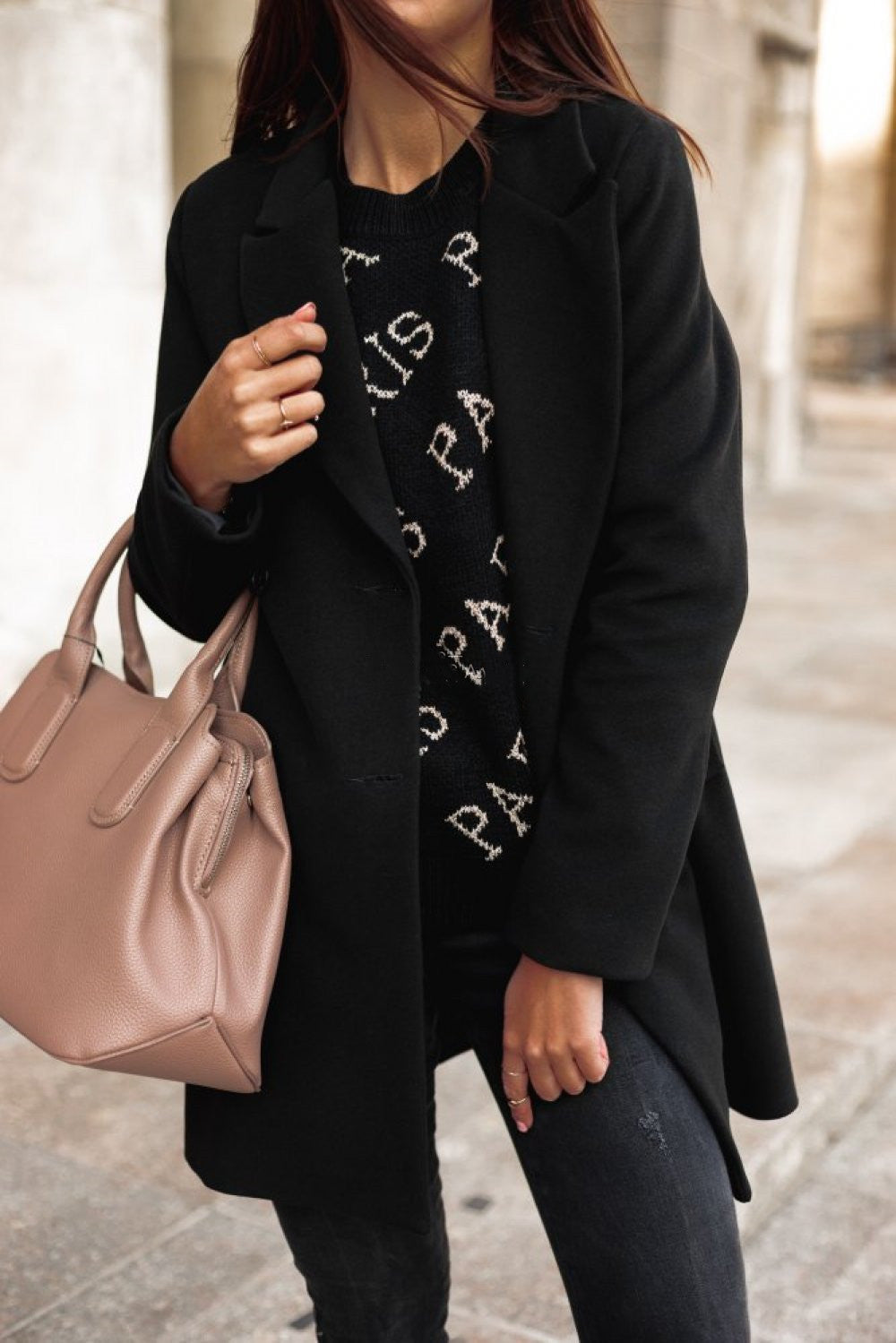 Lily Melbourne Livia Classic Double-Breasted Wool Coat - Timeless Elegance
