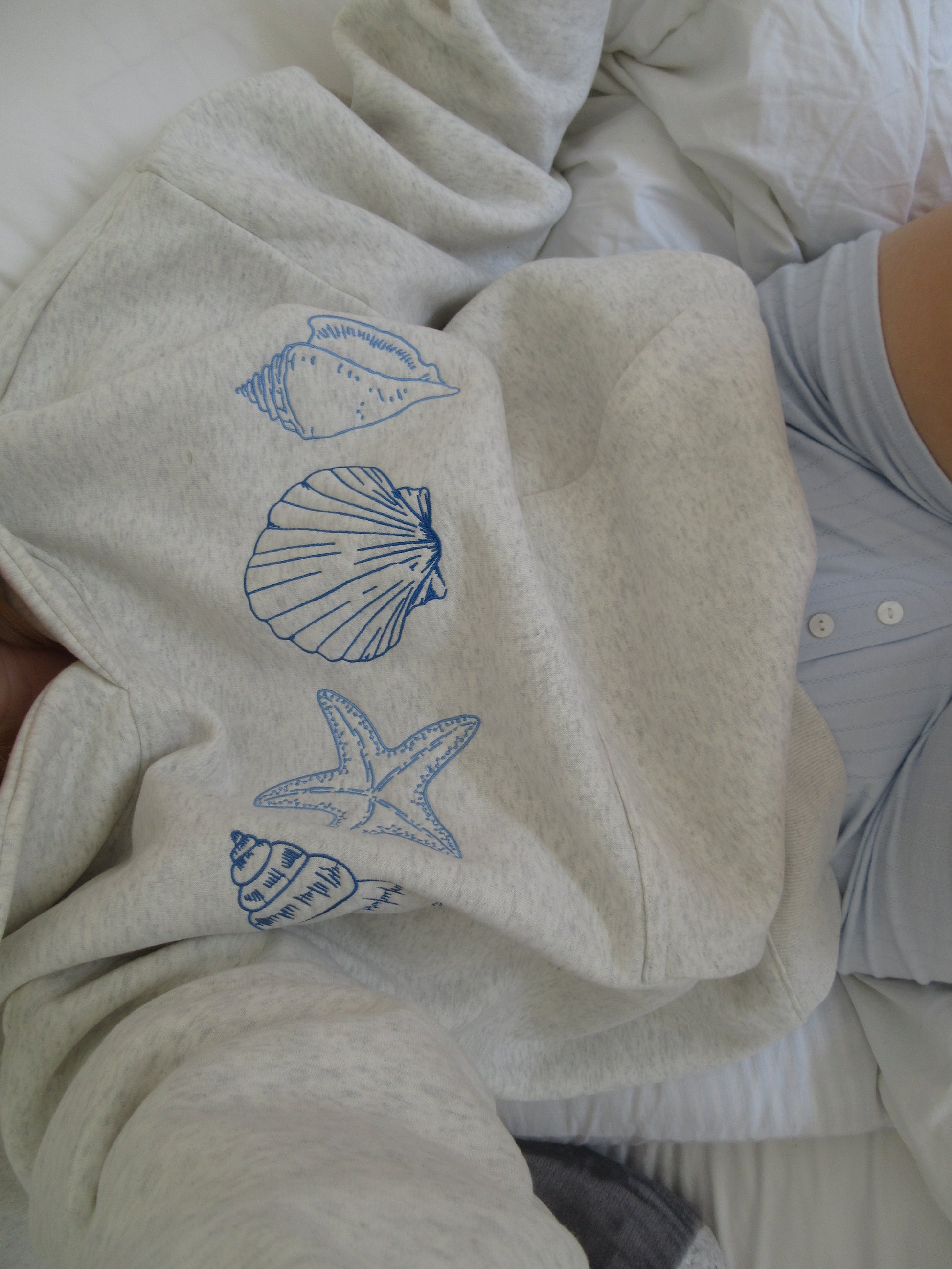 Lily Melbourne Livia Seashell Print Hoodie - Stylish & Comfortable Beachwear