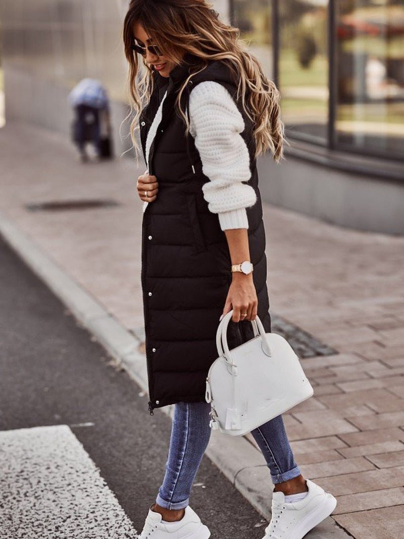 Lily Melbourne Lucinda Hooded Puffer Vest - Stylish & Warm Outerwear