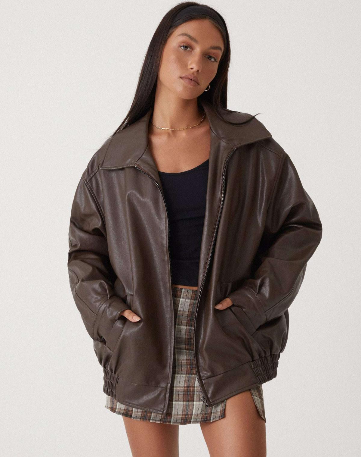 Lily Melbourne Meadow Classic PU Leather Jacket - Stylish & Durable
