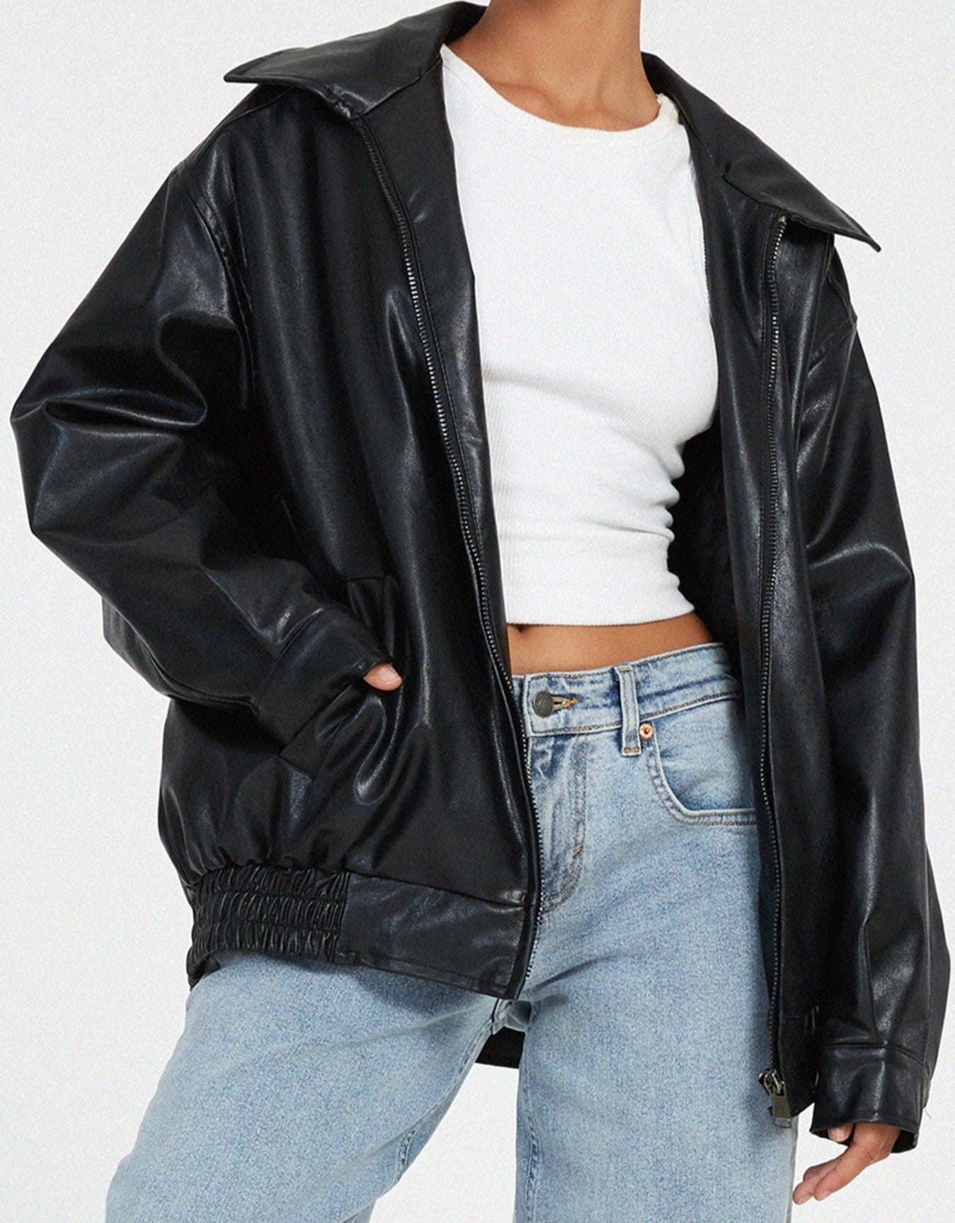 Lily Melbourne Meadow Classic PU Leather Jacket - Stylish & Durable