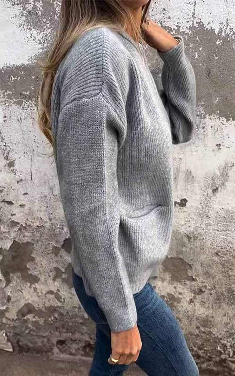 Lily Melbourne Odile - Stylish zip-up knit jacket in soft cotton