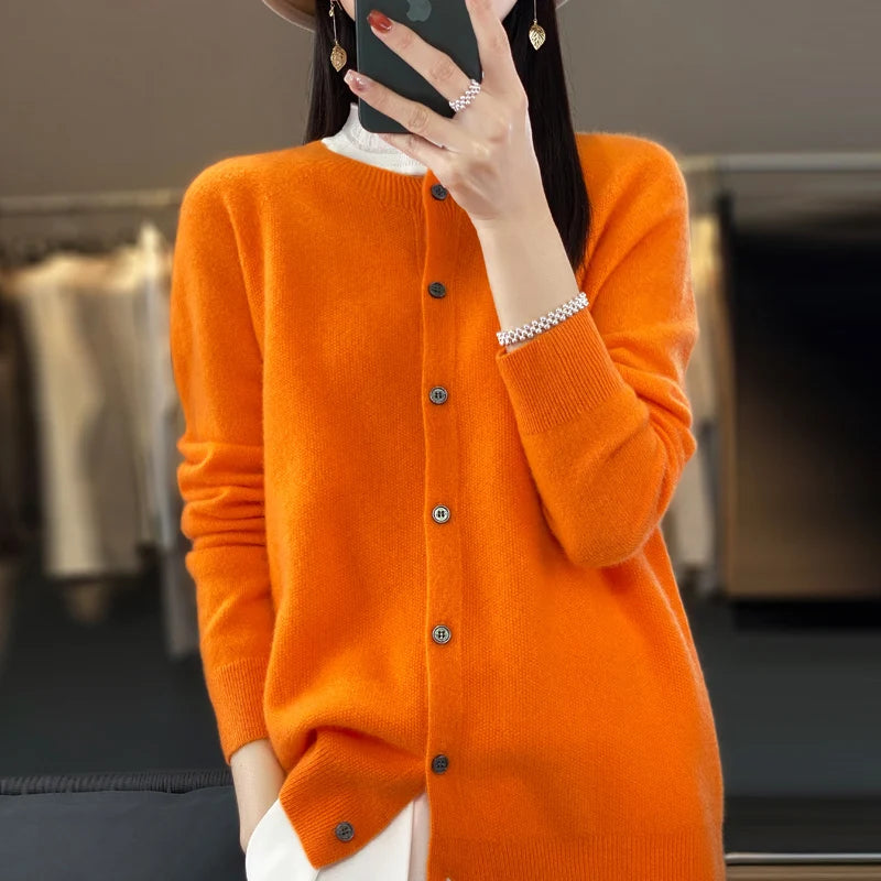 Lily Melbourne Opal - Women's Pure Merino Cashmere Cardigan