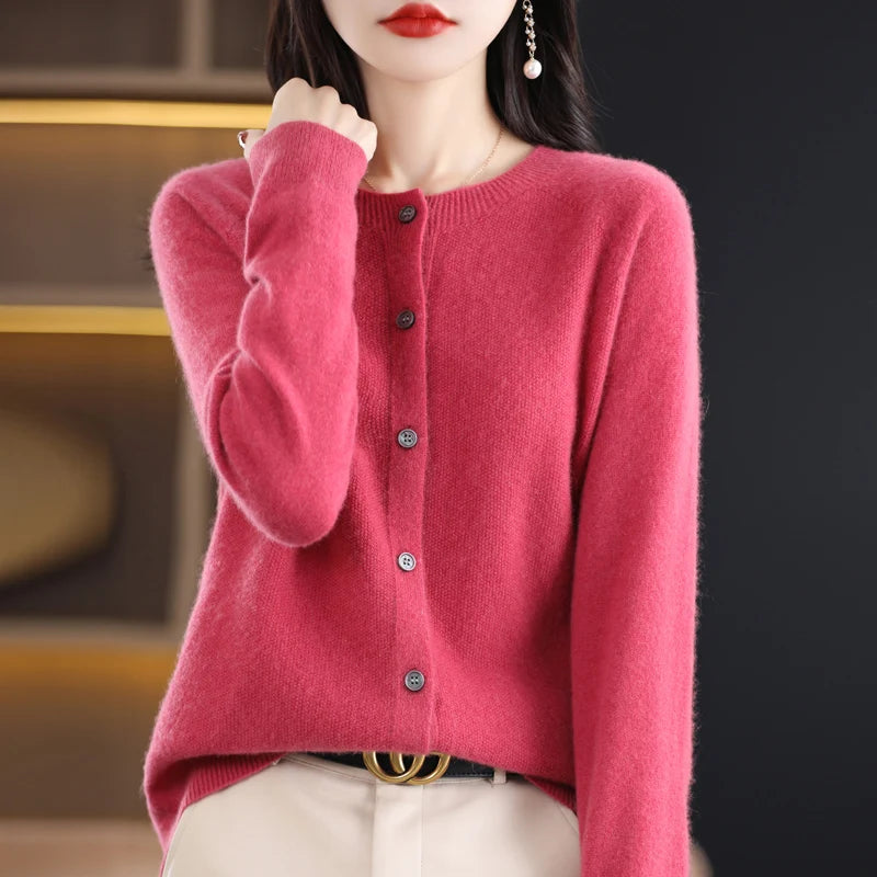 Lily Melbourne Opal - Women's Pure Merino Cashmere Cardigan
