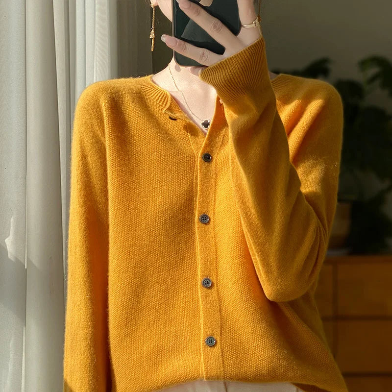 Lily Melbourne Opal - Women's Pure Merino Cashmere Cardigan