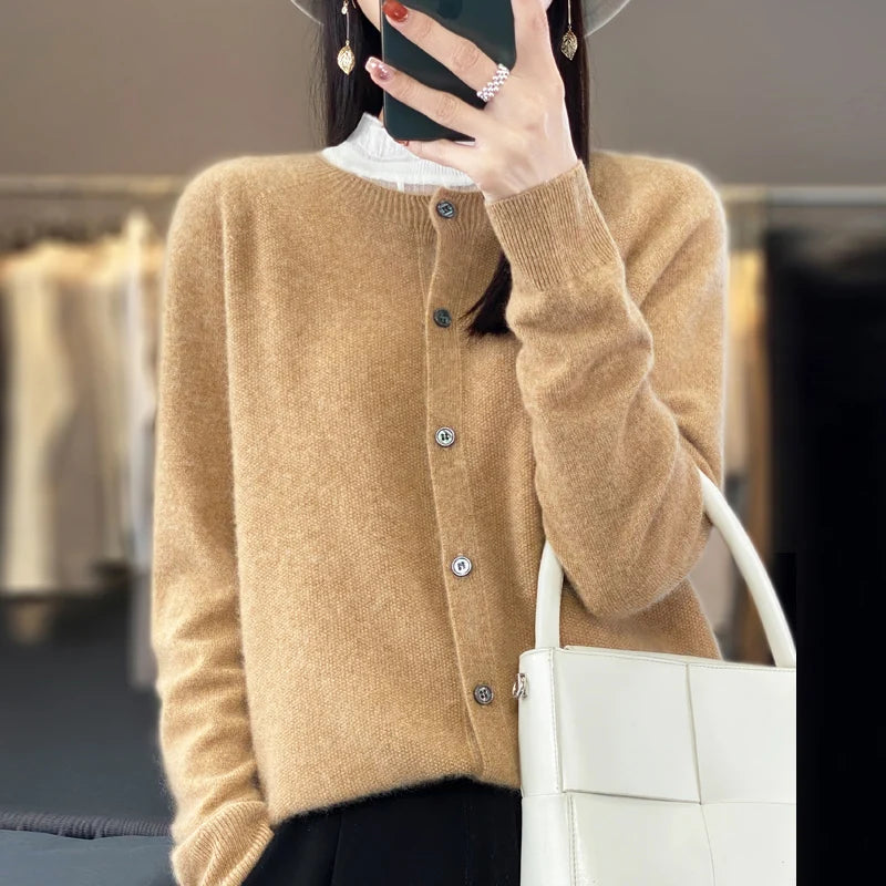 Lily Melbourne Opal - Women's Pure Merino Cashmere Cardigan