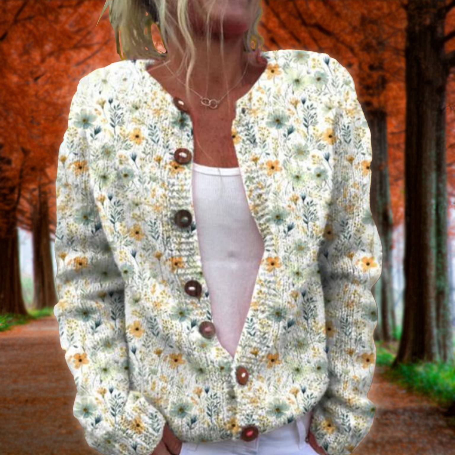 Lily Melbourne Quin Floral Knit Cardigan - Elegant & Cozy Women's Sweater