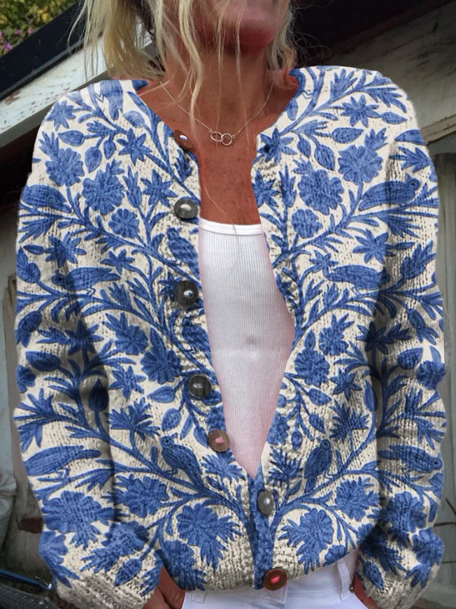Lily Melbourne Quin Floral Knit Cardigan - Elegant & Cozy Women's Sweater