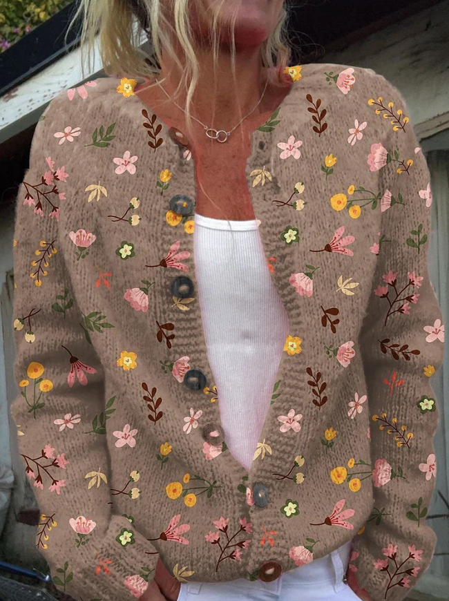 Lily Melbourne Quin Floral Knit Cardigan - Elegant & Cozy Women's Sweater