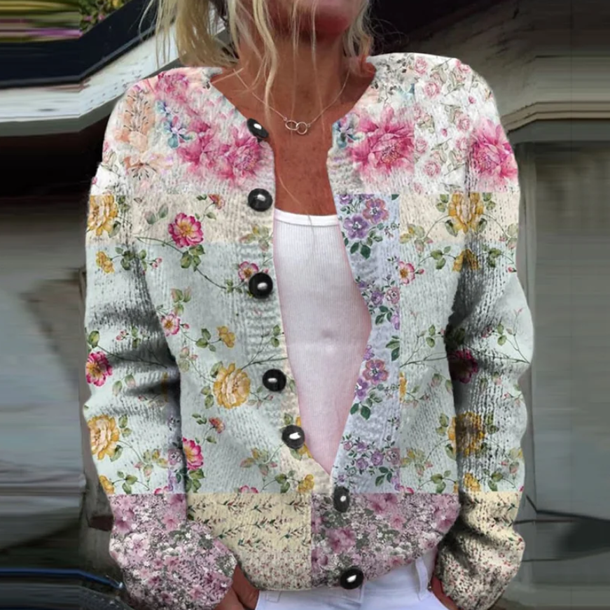 Lily Melbourne Quin Floral Knit Cardigan - Elegant & Cozy Women's Sweater