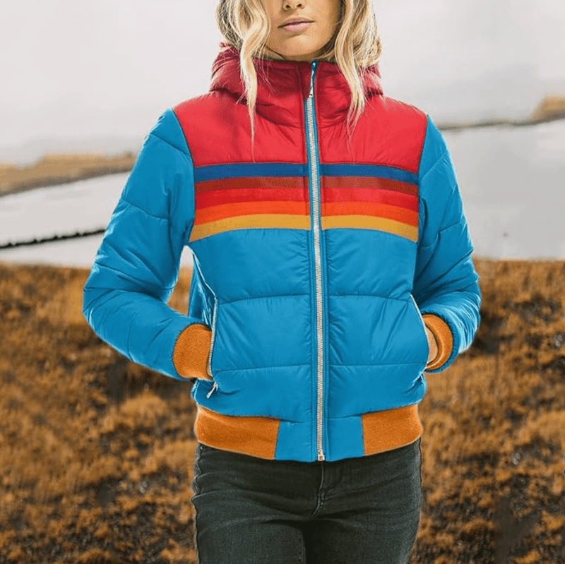 Lily Melbourne Rosa - Stylish retro hooded jacket for winter warmth