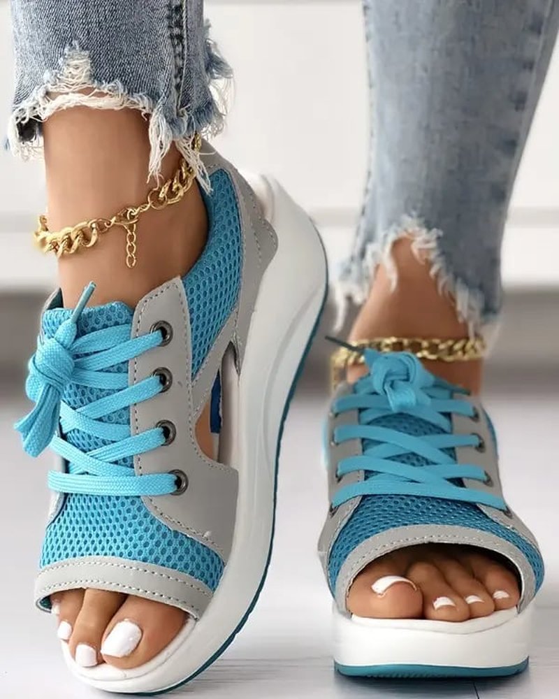 Lily Melbourne Schuhe Lieke - Stylish orthopedic sandals with chic bow and lace-up design