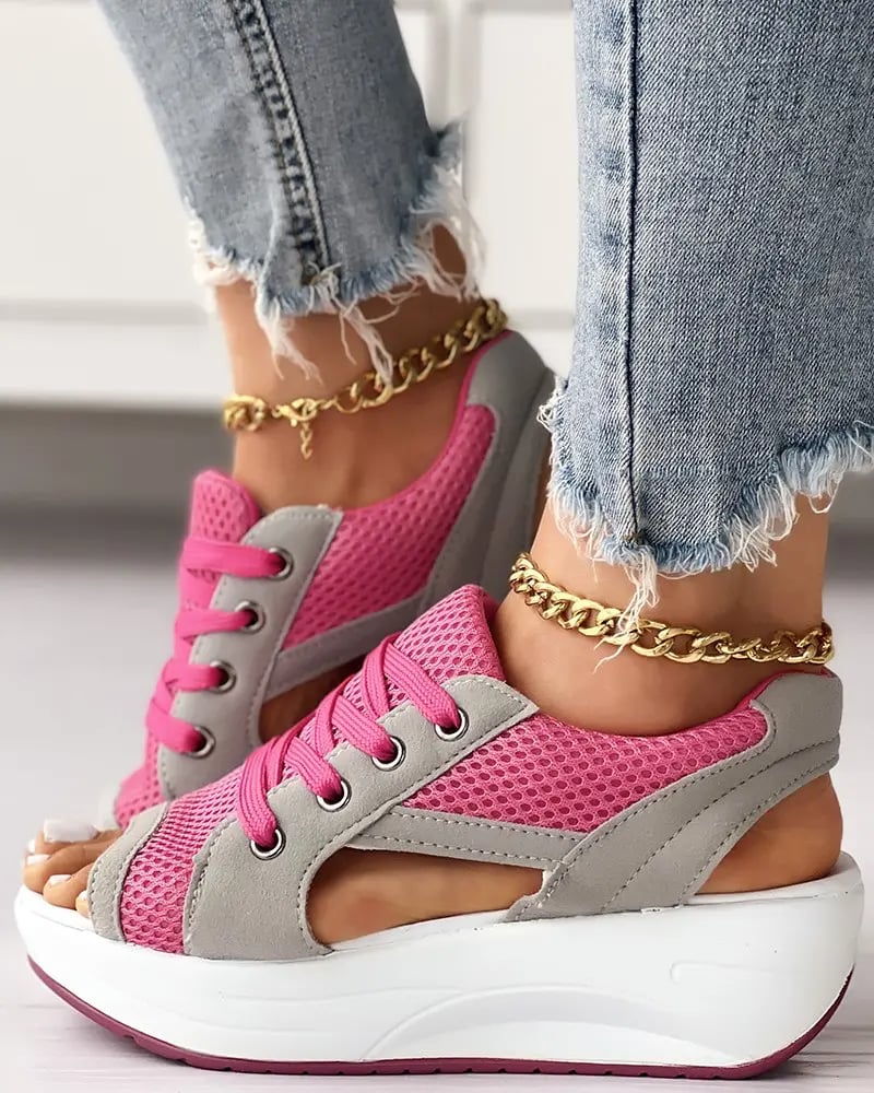 Lily Melbourne Schuhe Lieke - Stylish orthopedic sandals with chic bow and lace-up design