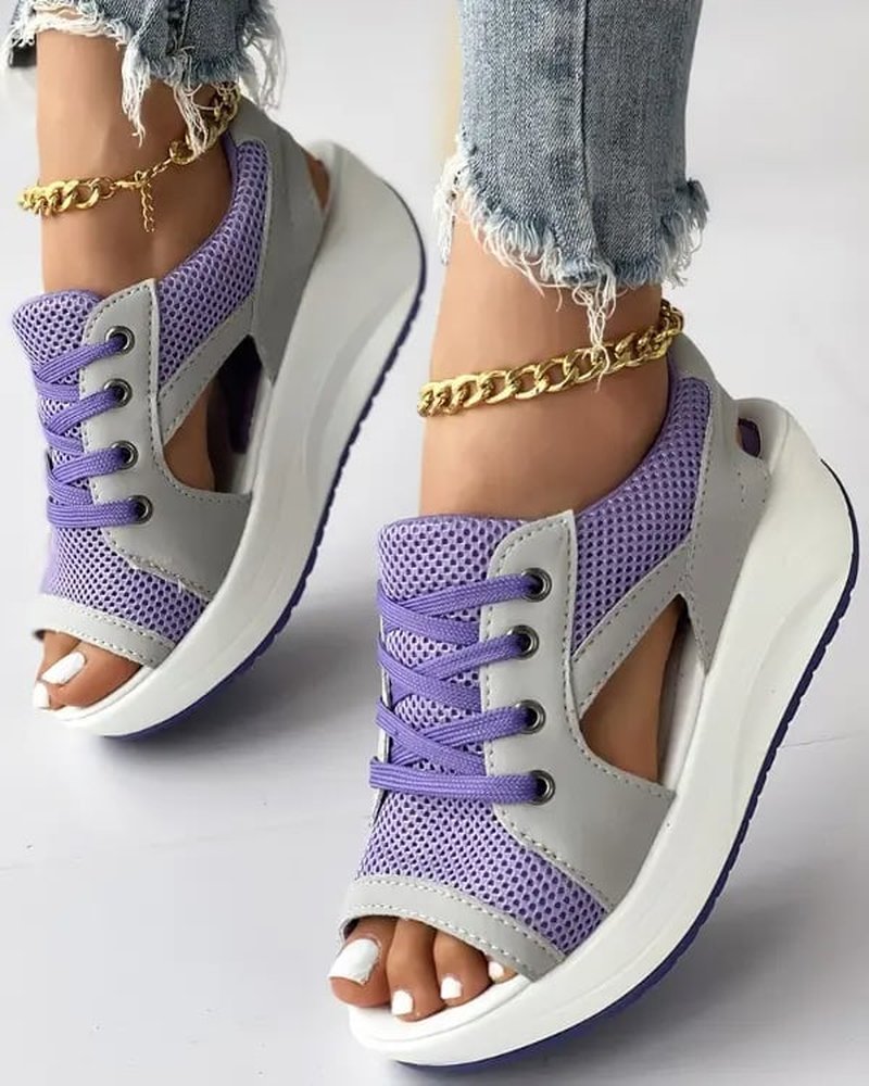 Lily Melbourne Schuhe Lieke - Stylish orthopedic sandals with chic bow and lace-up design