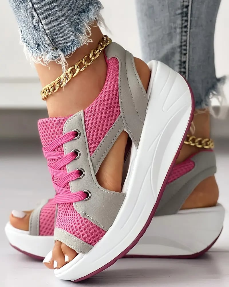 Lily Melbourne Schuhe Lieke - Stylish orthopedic sandals with chic bow and lace-up design
