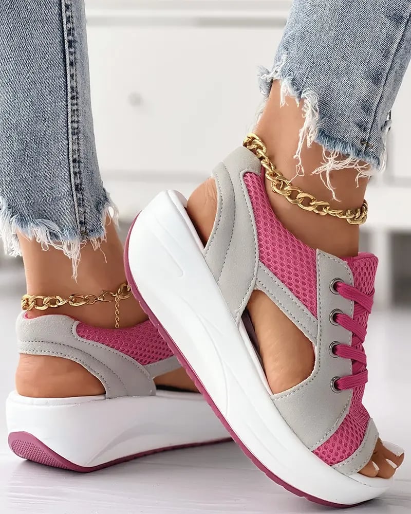 Lily Melbourne Schuhe Lieke - Stylish orthopedic sandals with chic bow and lace-up design