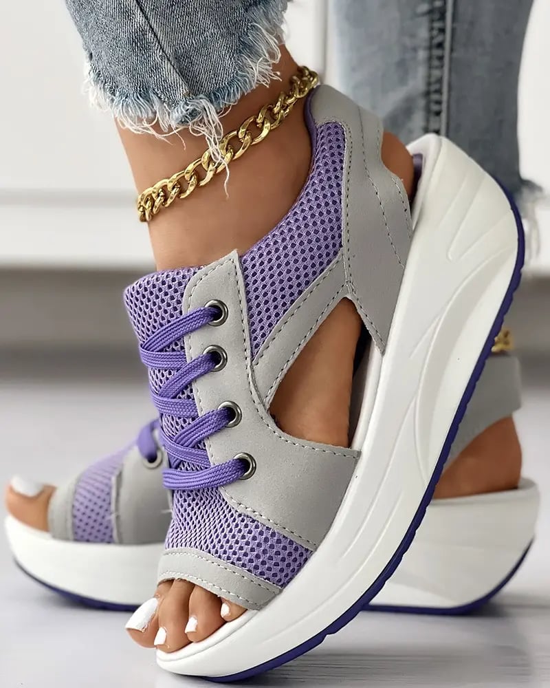 Lily Melbourne Schuhe Lieke - Stylish orthopedic sandals with chic bow and lace-up design