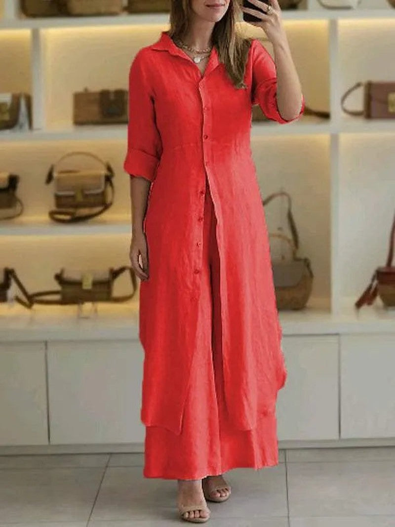 Lily Melbourne Set Mathilda - Stylish and comfortable linen two-piece set for summer