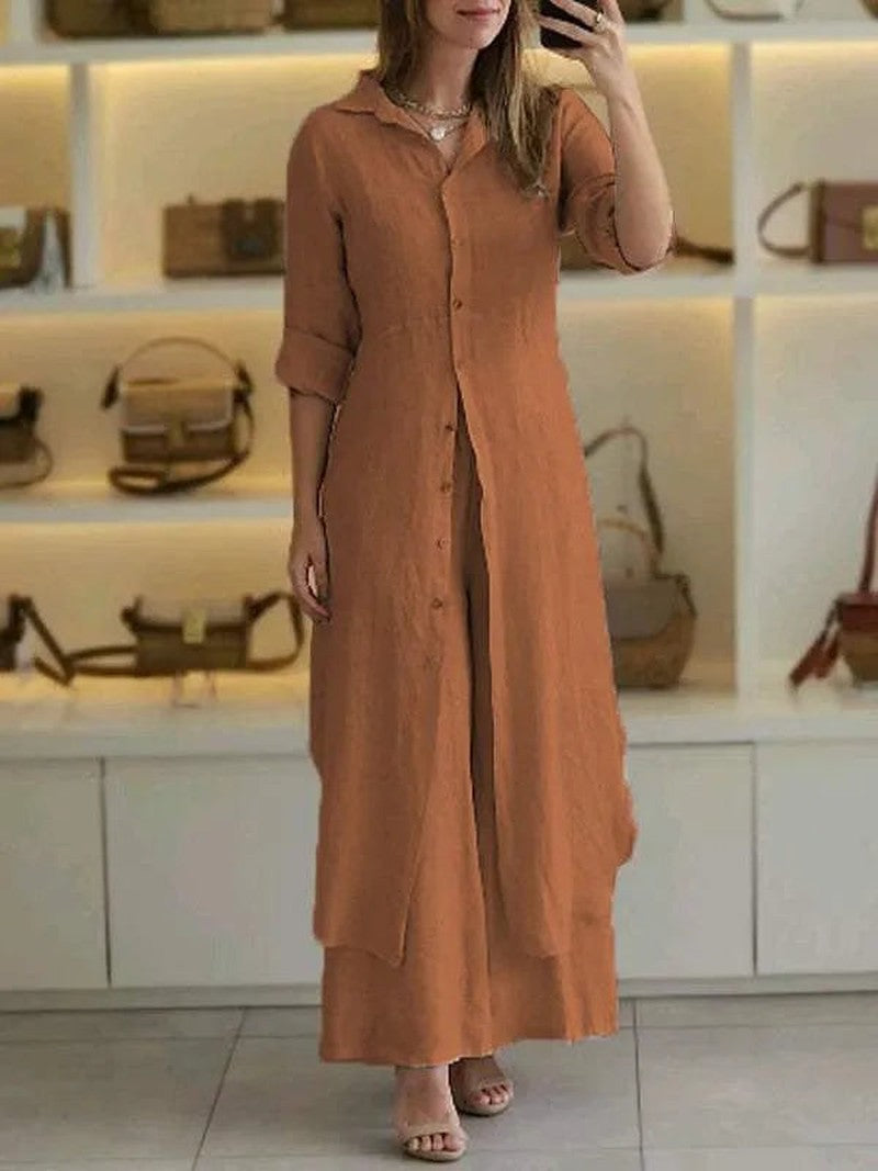 Lily Melbourne Set Mathilda - Stylish and comfortable linen two-piece set for summer