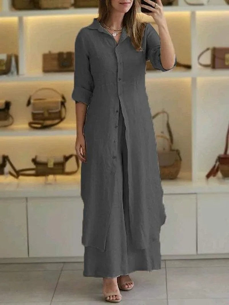 Lily Melbourne Set Mathilda - Stylish and comfortable linen two-piece set for summer