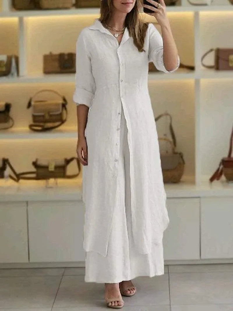 Lily Melbourne Set Mathilda - Stylish and comfortable linen two-piece set for summer