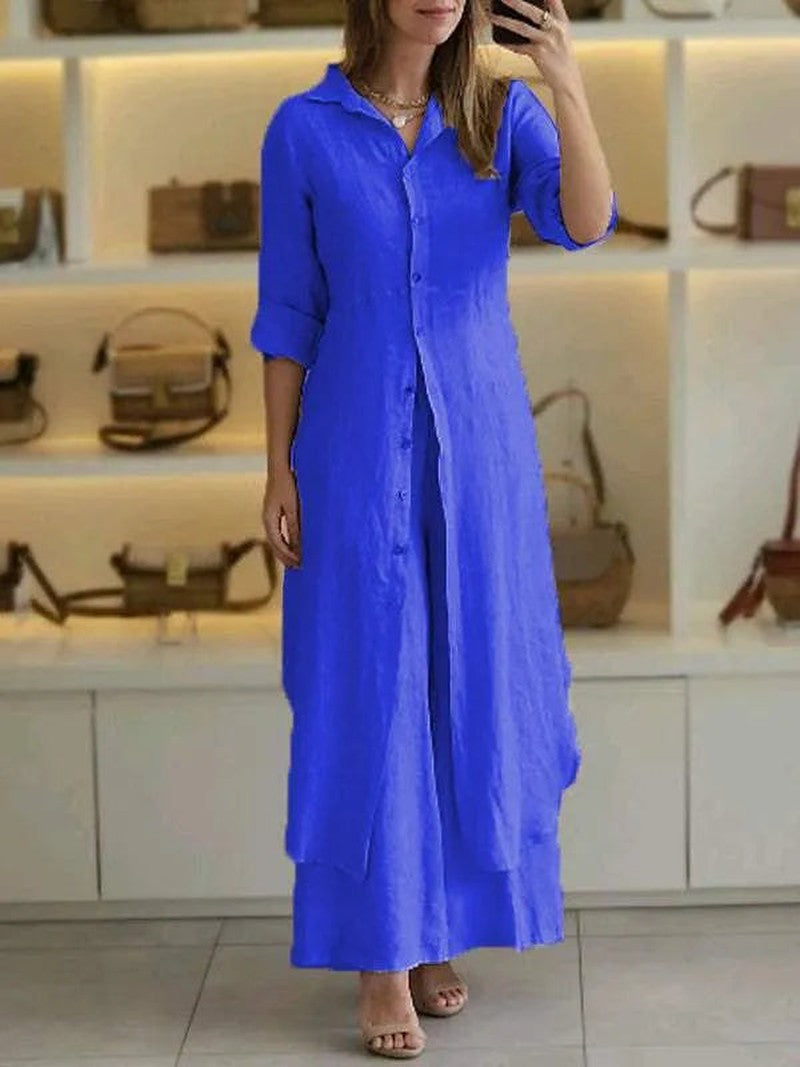 Lily Melbourne Set Mathilda - Stylish and comfortable linen two-piece set for summer