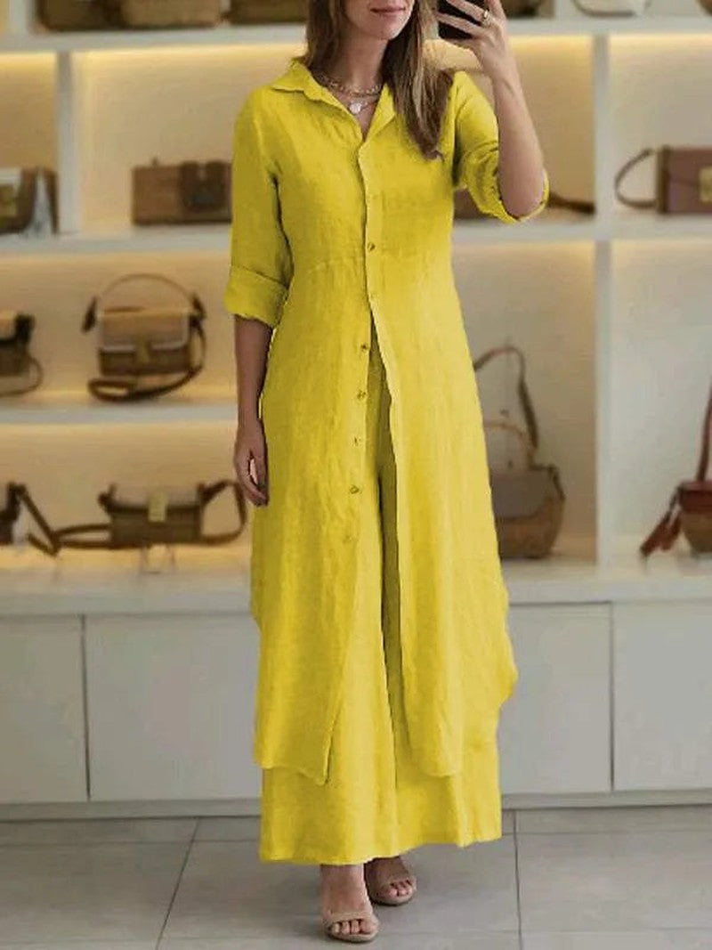 Lily Melbourne Set Mathilda - Stylish and comfortable linen two-piece set for summer