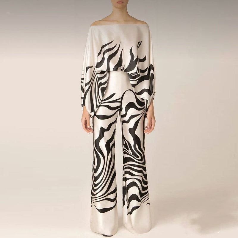 Lily Melbourne Sets Elegant Comfy Silk Summer Blouse & Pants Set for Women | Austen