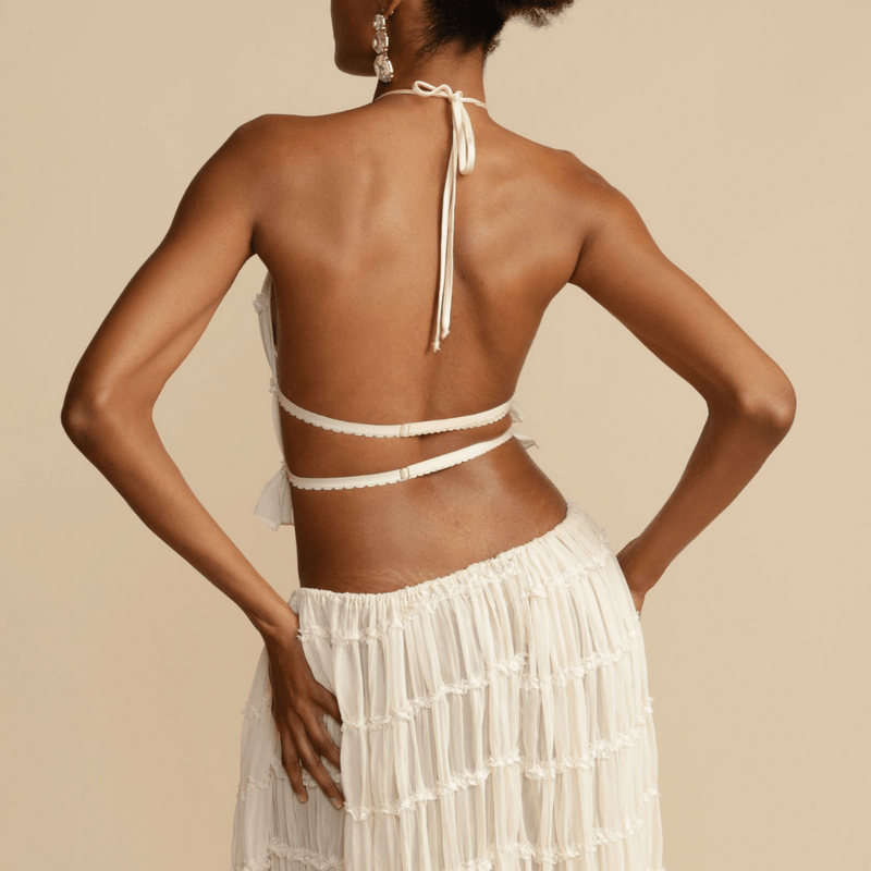 Lily Melbourne Sets Elegant Rafaela Halter Top & Skirt Set - Perfect for Any Occasion