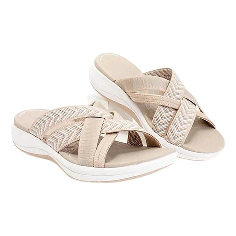 Lily Melbourne Slippers Women's Open-Toe Orthopedic Sandals – Adjustable Fit and Cushioned Sole