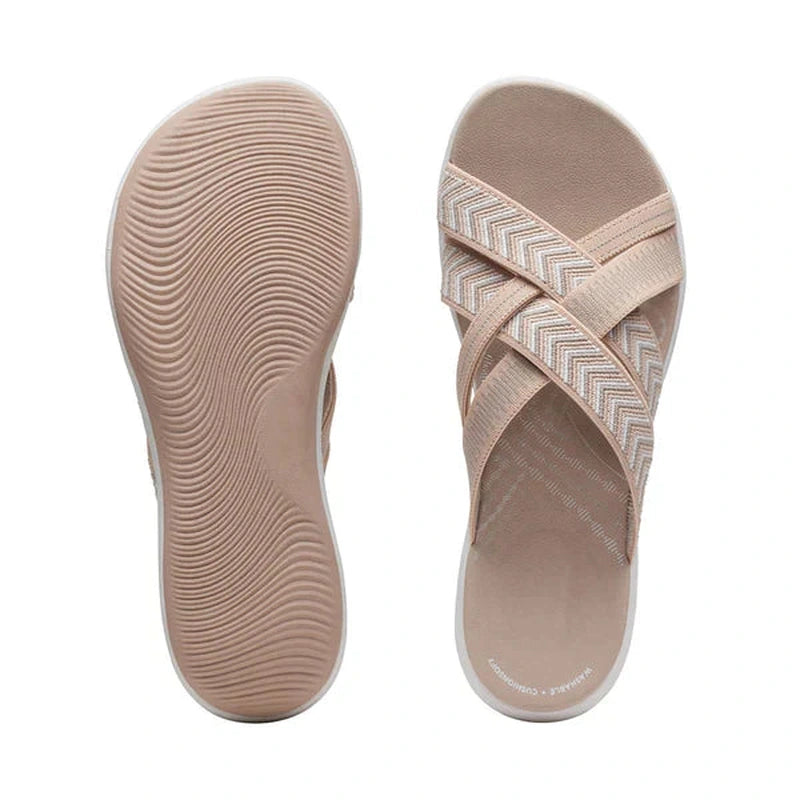 Lily Melbourne Slippers Women's Open-Toe Orthopedic Sandals – Adjustable Fit and Cushioned Sole
