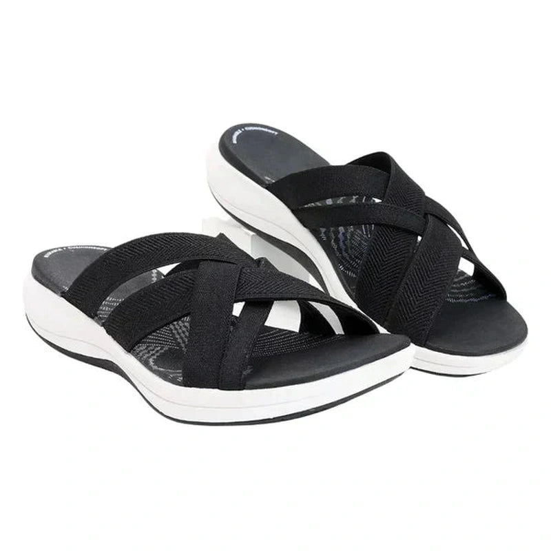 Lily Melbourne Slippers Women's Open-Toe Orthopedic Sandals – Adjustable Fit and Cushioned Sole