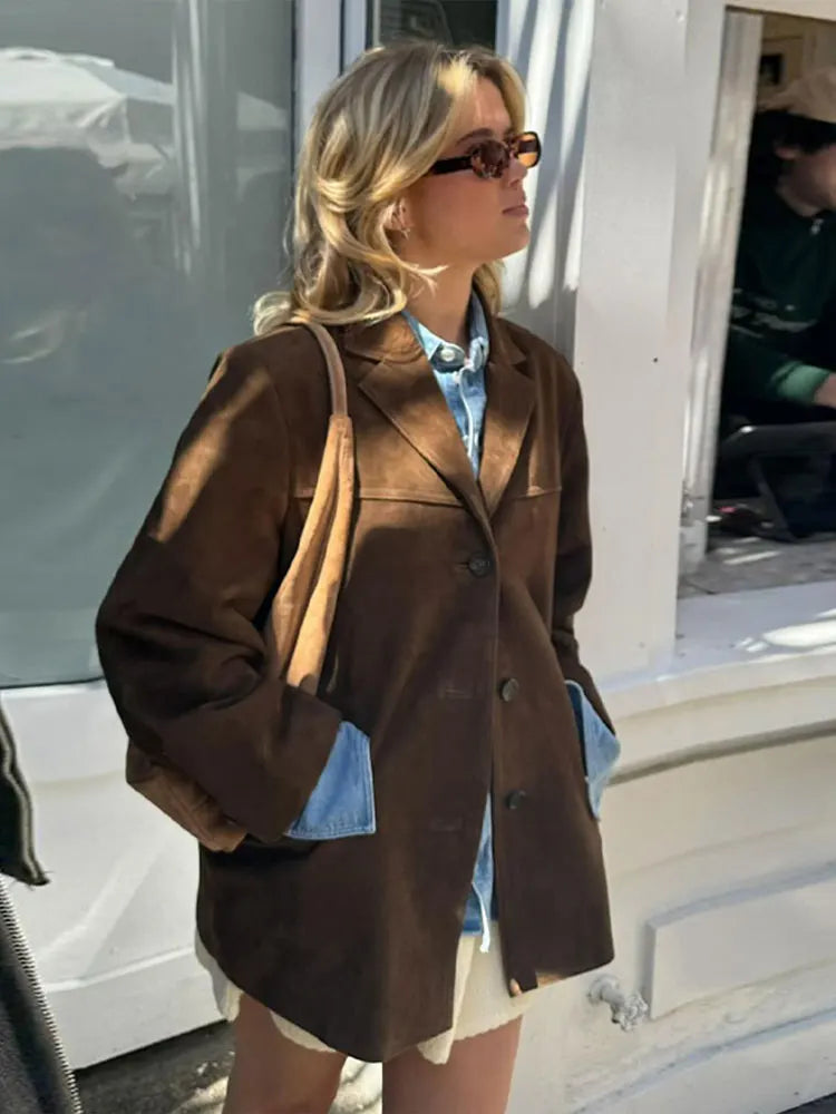 Lily Melbourne Sofia Elegant Brown Jacket - Stylish, Comfortable, Versatile