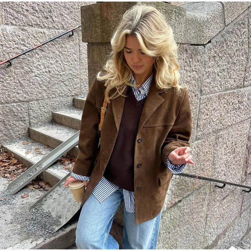 Lily Melbourne Sofia Elegant Brown Jacket - Stylish, Comfortable, Versatile