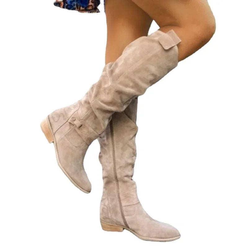 Lily Melbourne Sophia - Chic retro suede boots for stylish winter looks