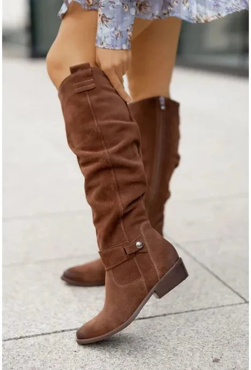 Lily Melbourne Sophia - Chic retro suede boots for stylish winter looks