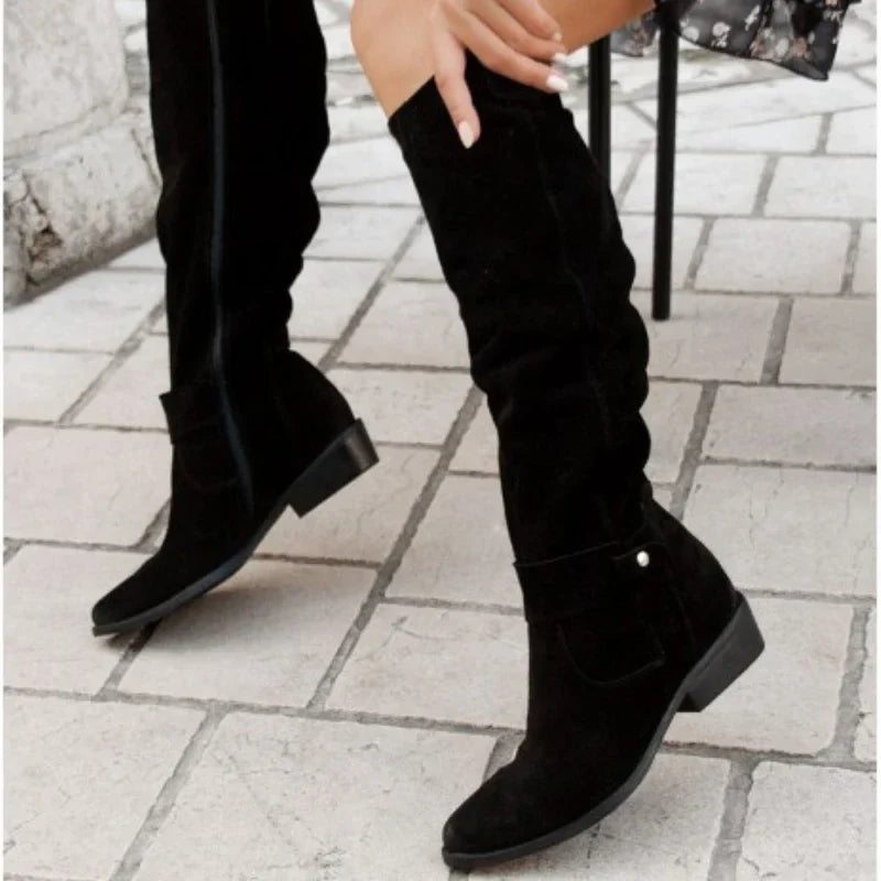 Lily Melbourne Sophia - Chic retro suede boots for stylish winter looks