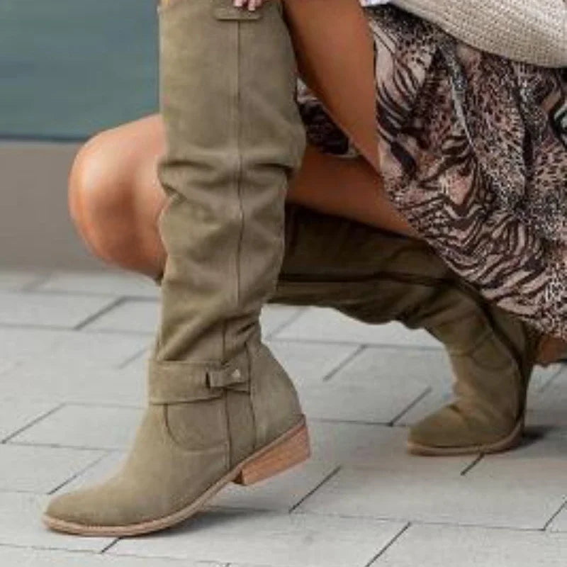 Lily Melbourne Sophia - Chic retro suede boots for stylish winter looks