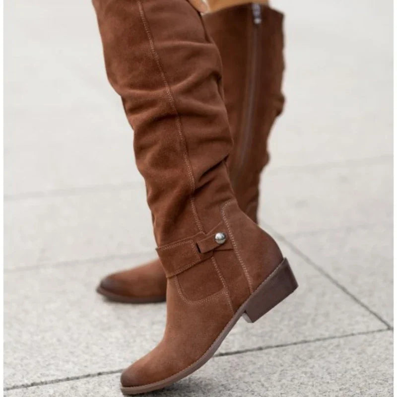 Lily Melbourne Sophia - Chic retro suede boots for stylish winter looks