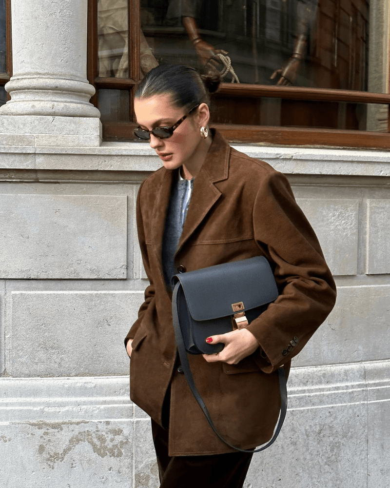 Lily Melbourne Sophia - Timeless suede blazer with vintage charm